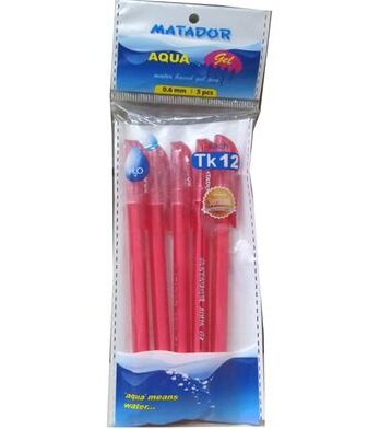 Matador Aqua Gel Pen – Red Ink